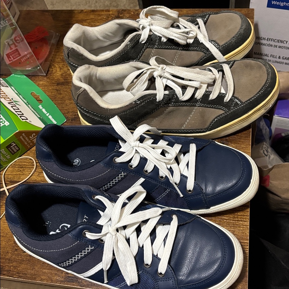 Men’s used gently worn sneakers, blue lace ups sz 10. Only blue pr 4 sell, - Picture 2 of 8